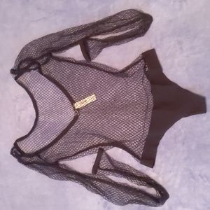 Victoria's Secret, black, XS, mesh body suit